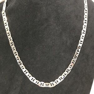 Silver tone chain mariner style